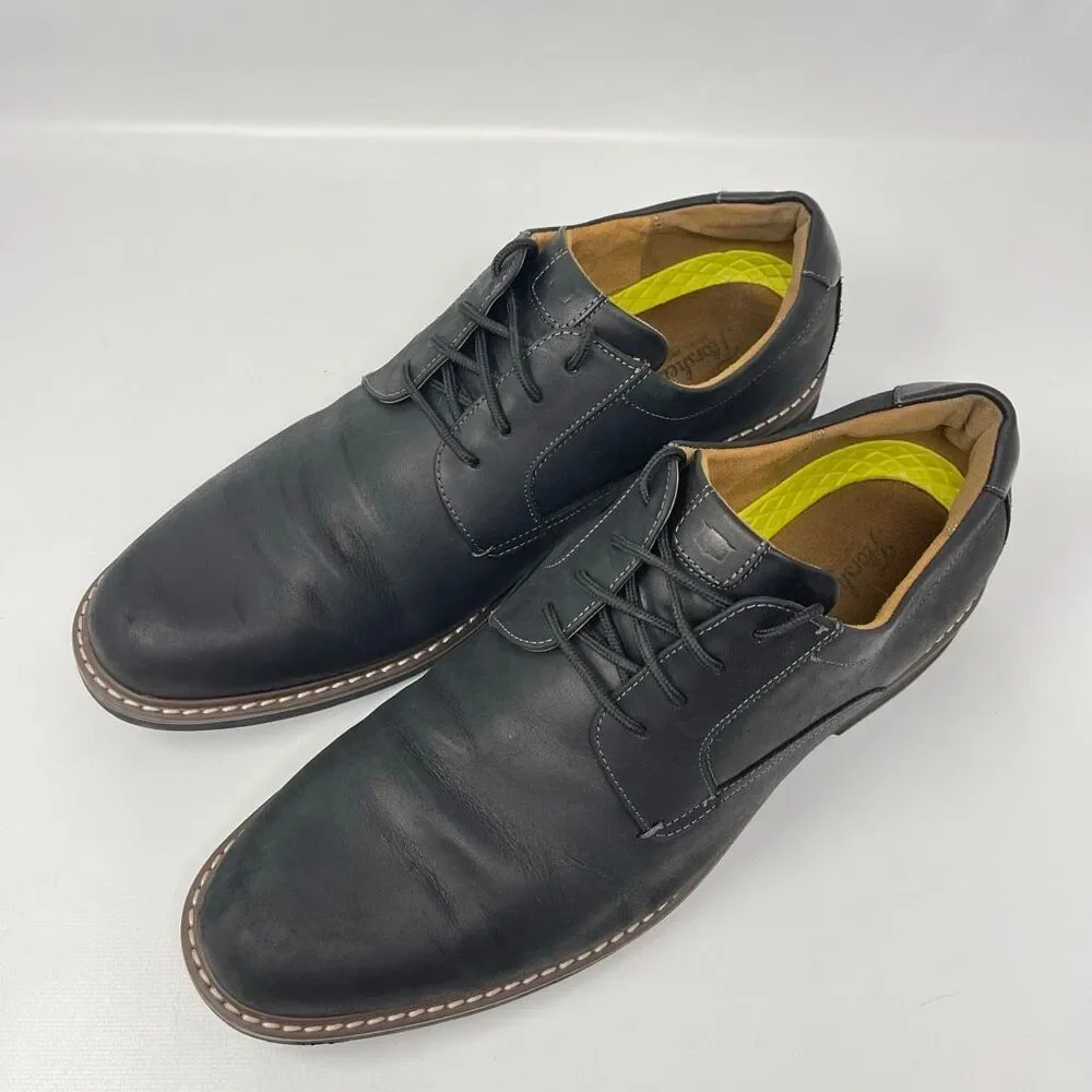 Florsheim Norwalk Plain Toe Oxford Black Leather Loafers Dress Shoes Men’s 13